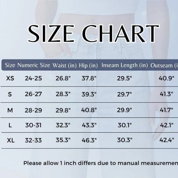 AnotherChill High-Waisted Wide-Leg Denim Sweatpant Jeans – Light Wash – Size XS - Picture 6 of 7